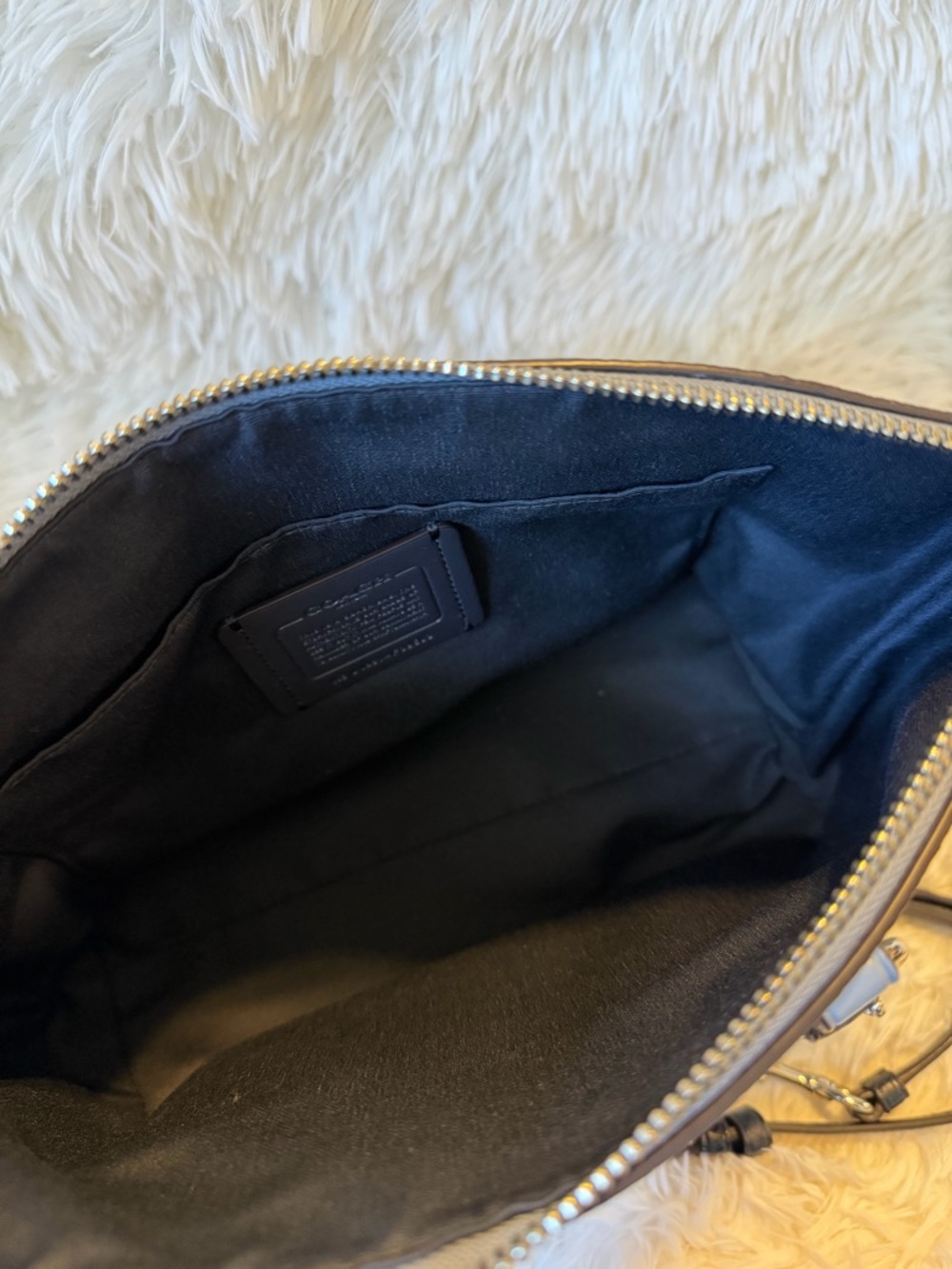 Coach Mini Emma Satchel Pebbled Leather in Dusty Blue with Exotic Handles - Picture 5 of 13
